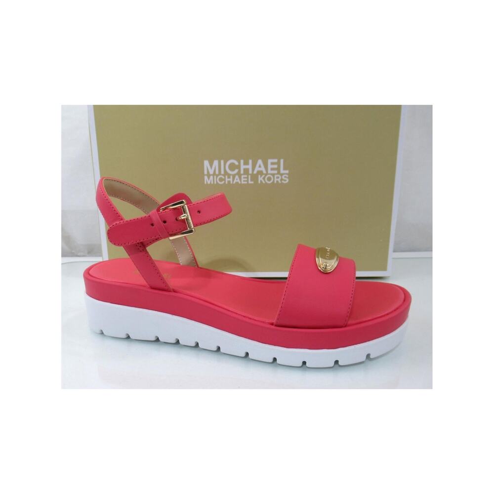 Women's Shoes Michael Kors Darcy Platform Sandal Geranium Pink Size 7.5